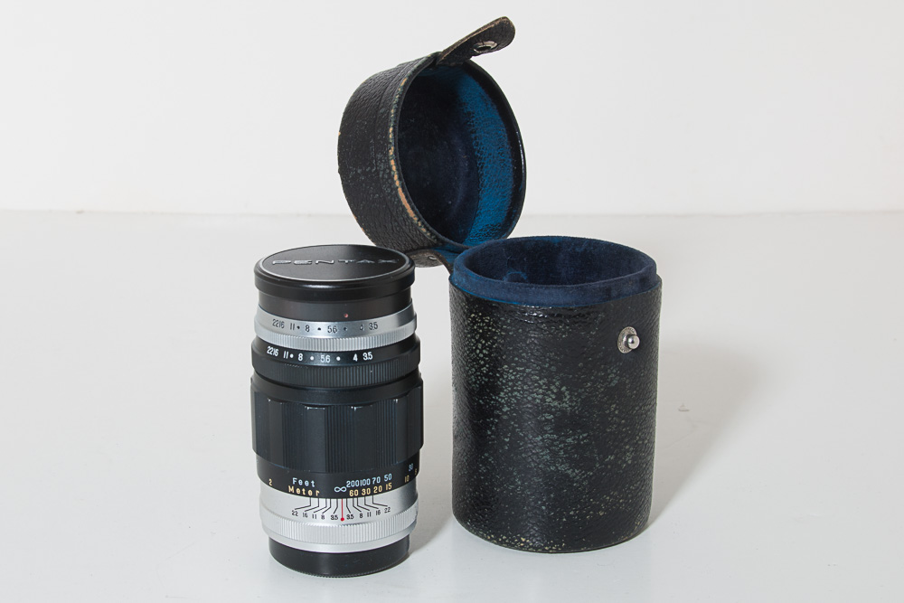 135mm lens with case