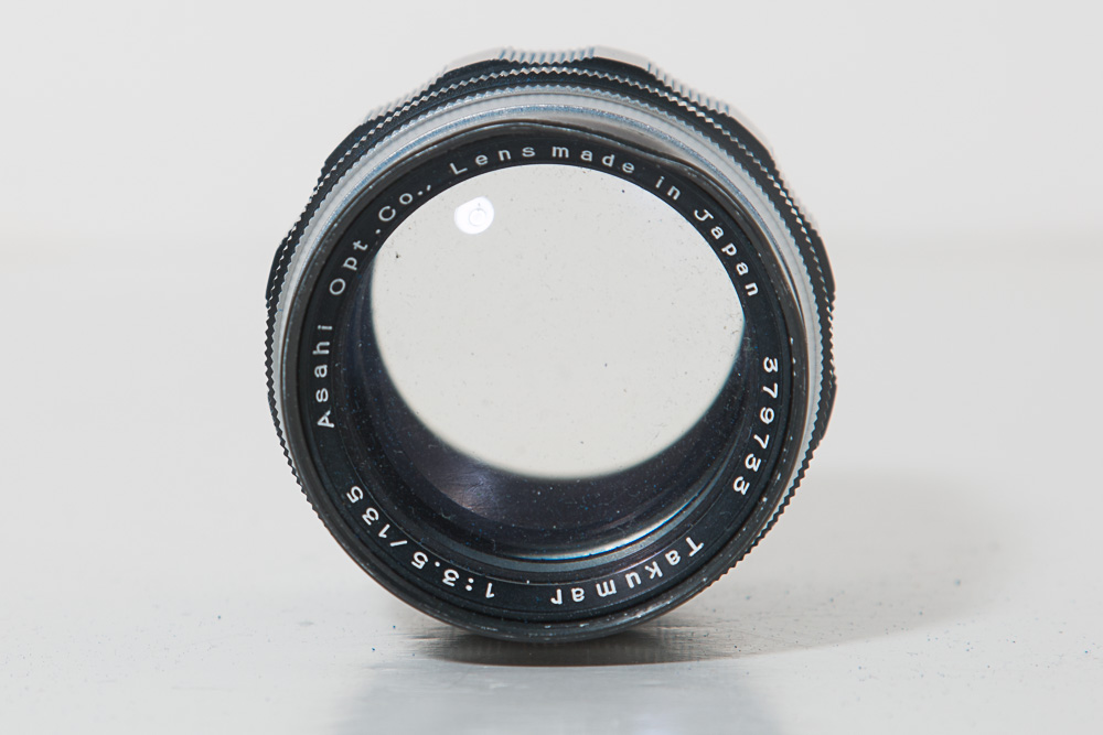 135mm lens, front view