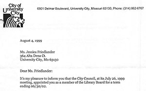 U. City Library Board