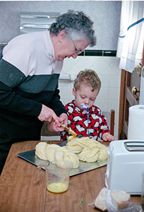 Jessica and Rafael baking