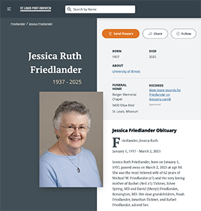 StL P-D obituary on Legacy