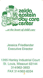Zelda business card for Jessica