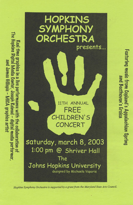 2002-03 children's concert program