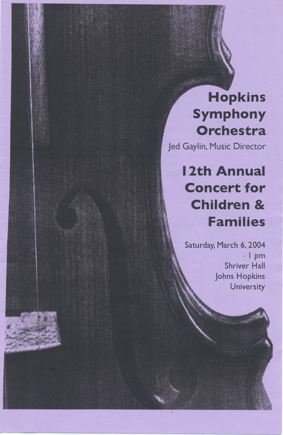 2003-04 children's concert program