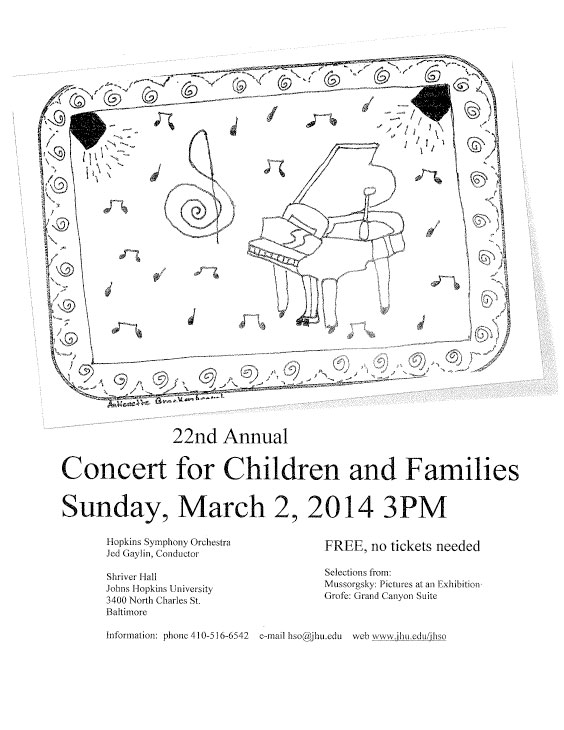 2013-2014 children's concert poster