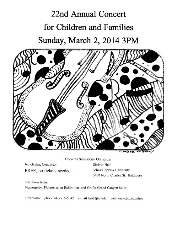 2013-2014 children's concert poster