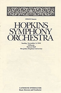 1984-85 concert program