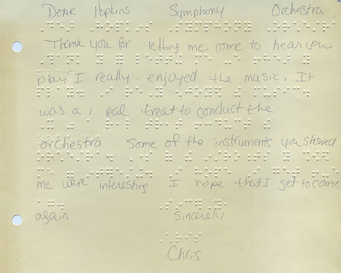 Thank you note - MSB 1986