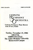 1981-82 concert program cover