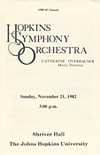 1982-83 concert program cover