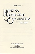 1983-84 concert program cover