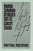 1991-92 concert program cover