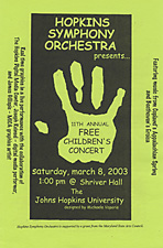 2003 Children's concert poster