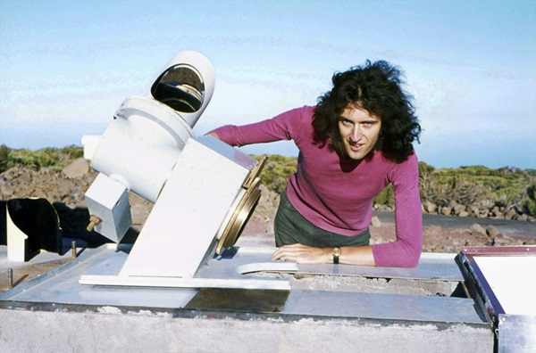 Brian May at
	Tenerife Observatory, 1971
