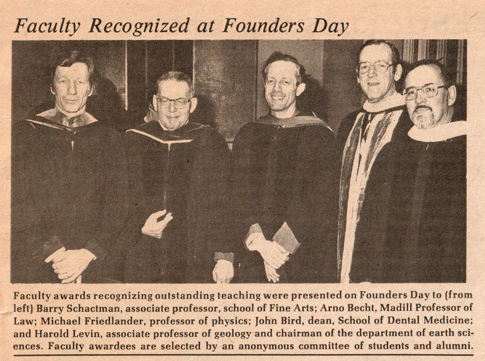 Founders Day faculty winners