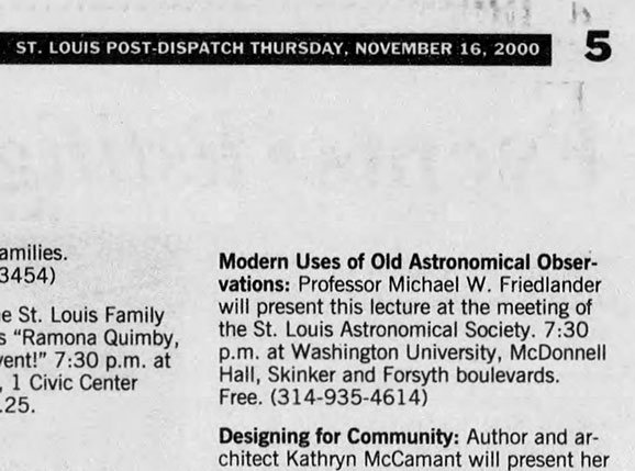 2000 talk: archaeastronomy
