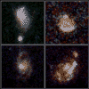 Four irregular galaxies, as observed by the Hubble Space Telescope.
[Credit: Photo AURA/STScI/NASA/JPL (NASA photo # STScI-PRC94-39b)]