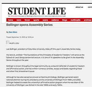 Student Life- Assembly Series