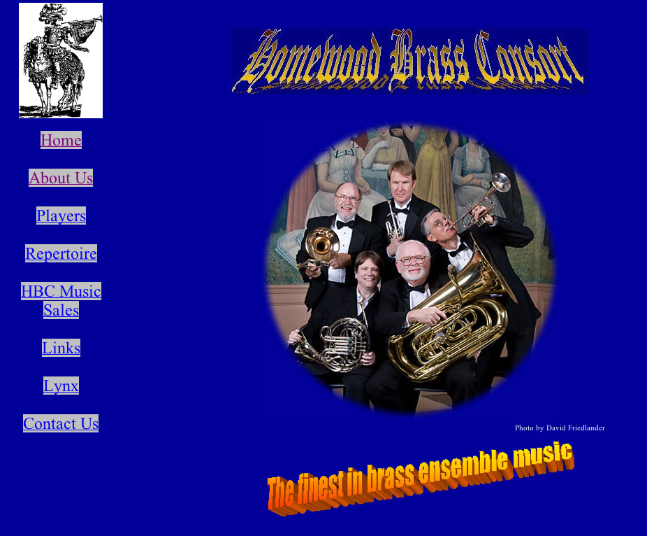 Homewood Brass web site main page