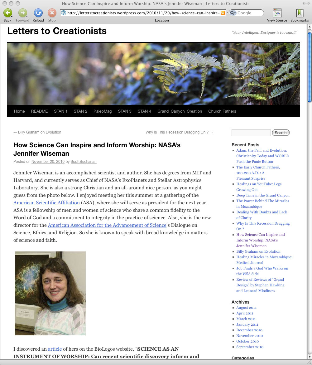 Letters to Creationists