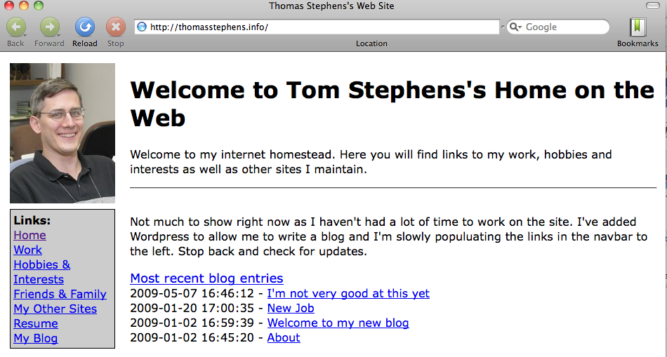 Tom Stephens web site