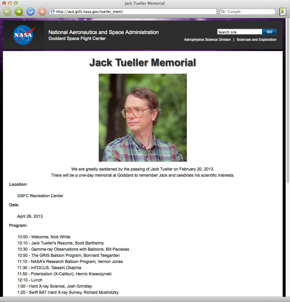 Jack Tueller web site