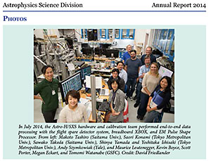 Astro-H SXS team in Annual Report